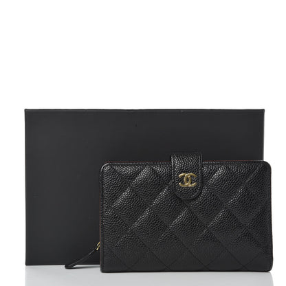 Chanel Caviar Quilted Zipped Pocket Wallet Black 9 of 9