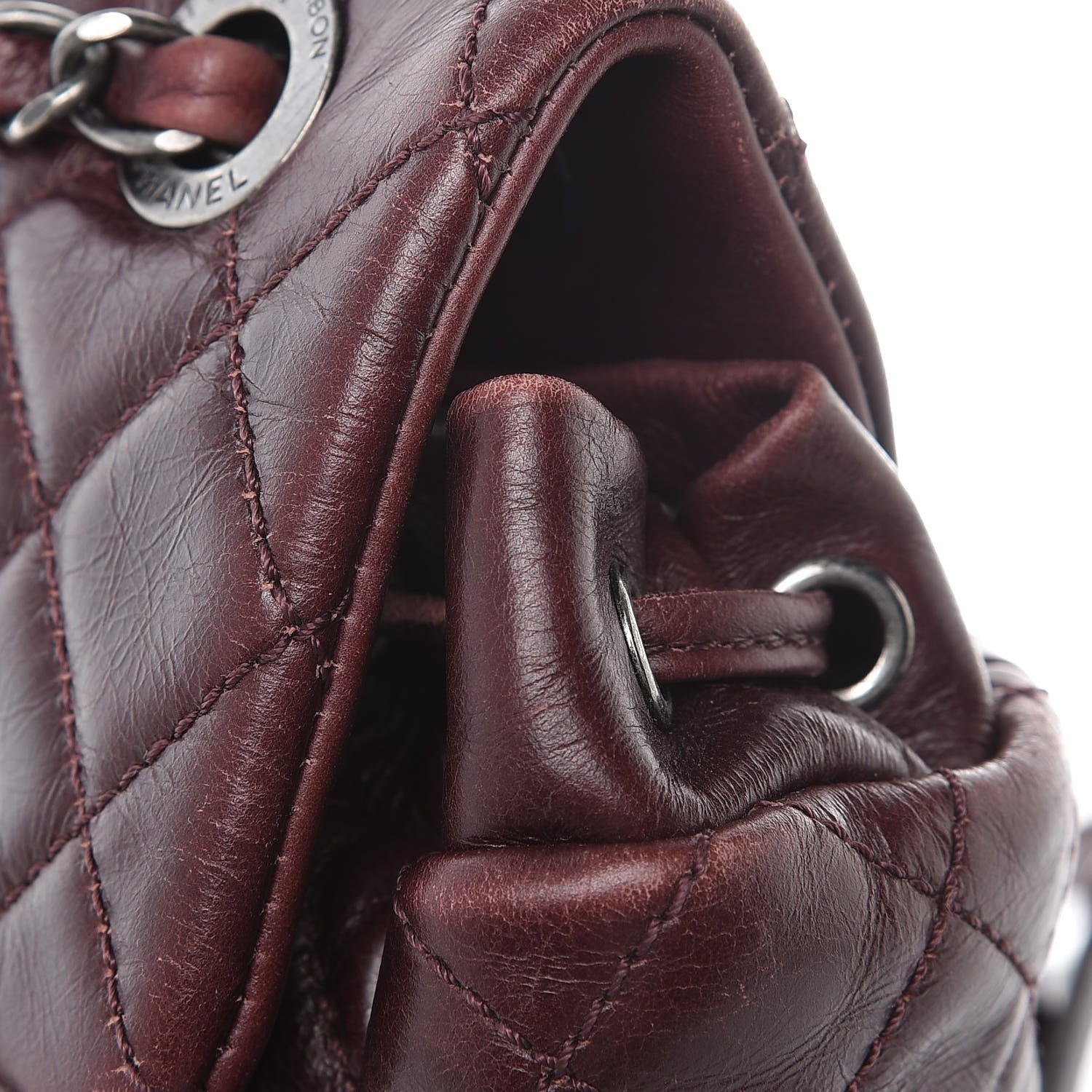 Chanel Glazed Calfskin Quilted Small Salzburg Backpack Burgundy 17 of 17