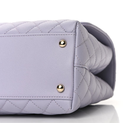 Chanel Caviar Quilted Small Coco Handle Flap Light Purple 10 of 11