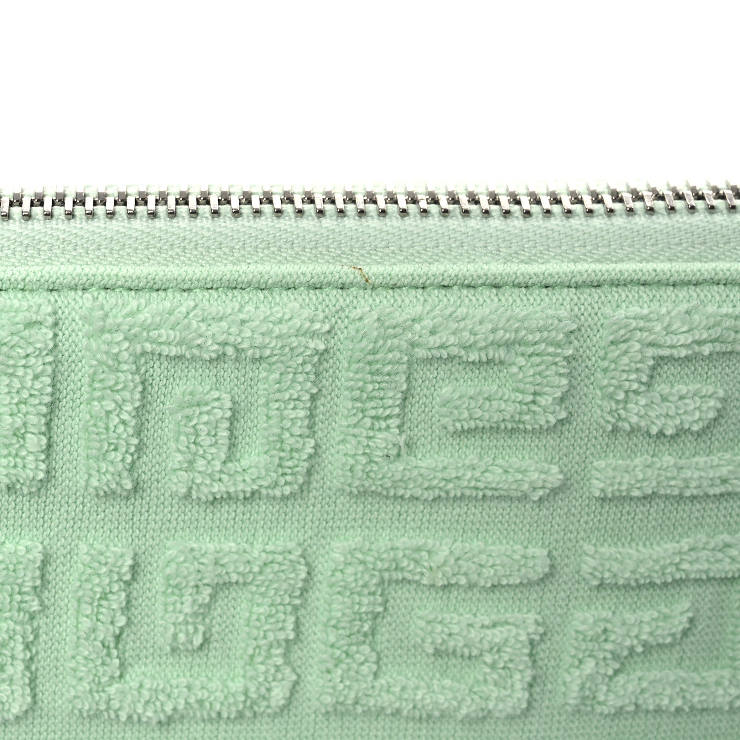 Givenchy Terry Cloth Logo Zipped Pouch Aqua Green 13 of 13