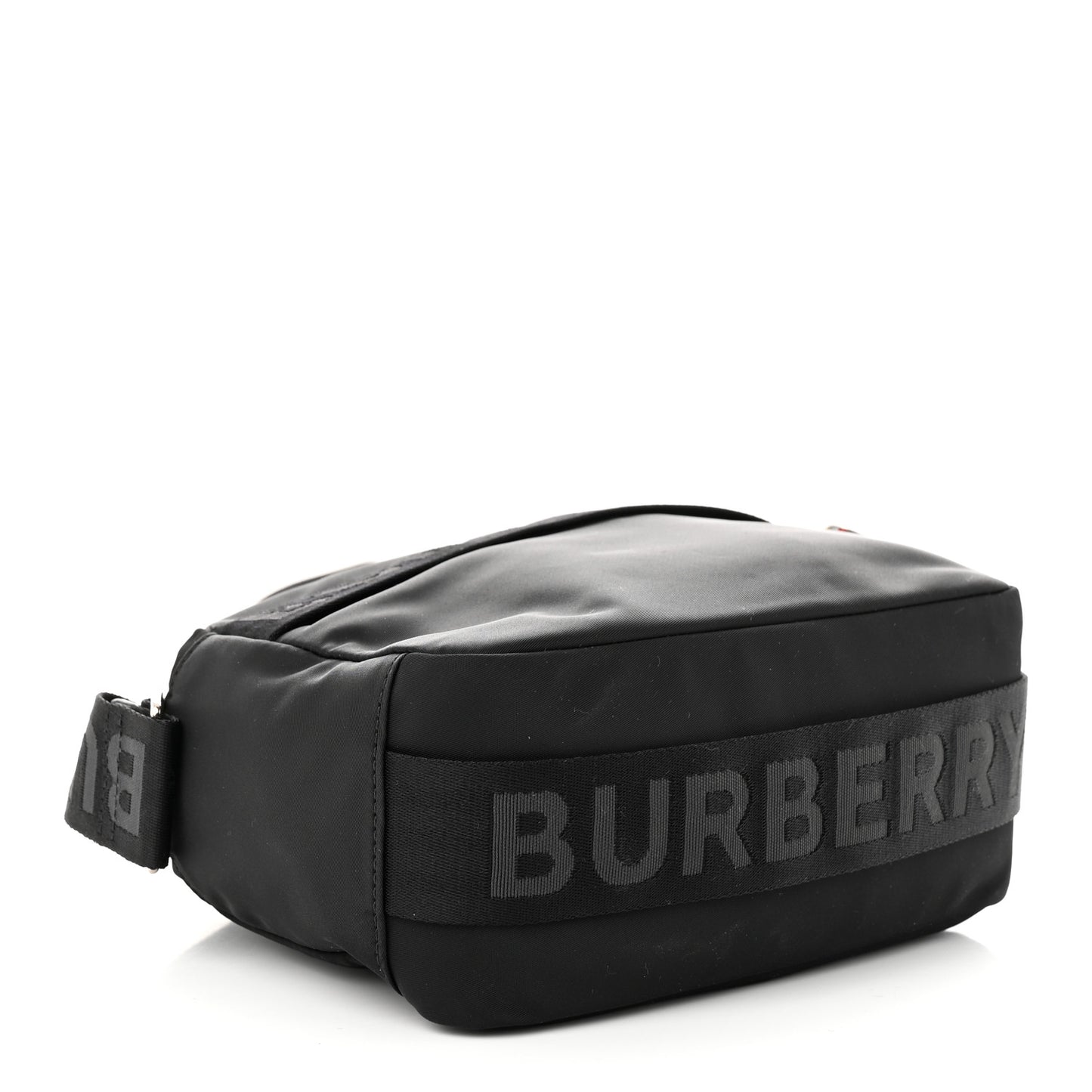 Nylon Logo Detail Crossbody Bag Black