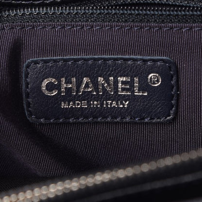 Chanel Caviar Quilted Grand Shopping Tote GST Dark Navy Blue 6 of 14