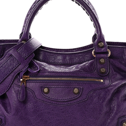 Balenciaga Agneau Giant 12 Rose Gold Hardware City Dark Violet 9 of 11