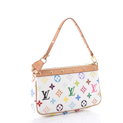 Louis Vuitton Monogram Multicolor Pochette Accessories White 3 of 9