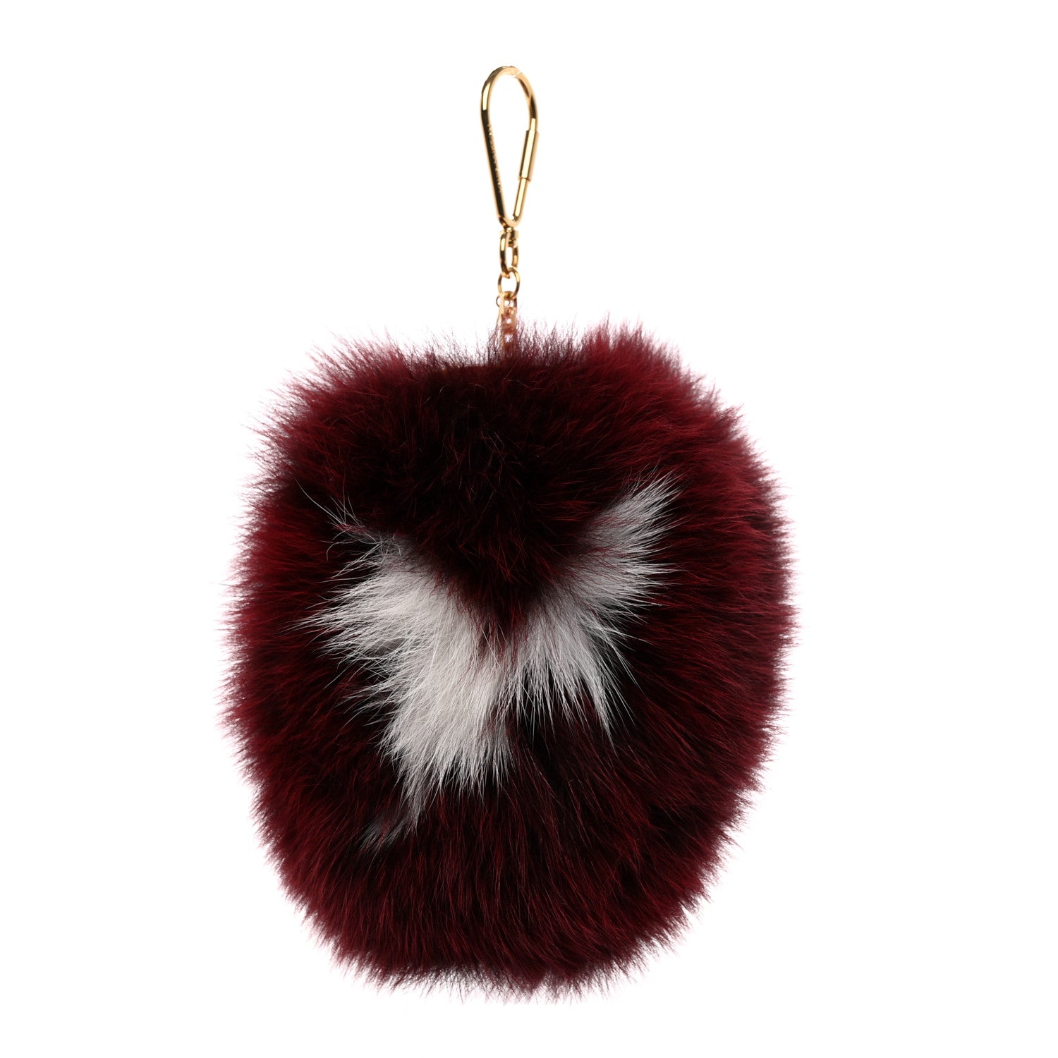 Louis Vuitton Fox Fur Fuzzy V Bag Charm Amarante 1 of 5