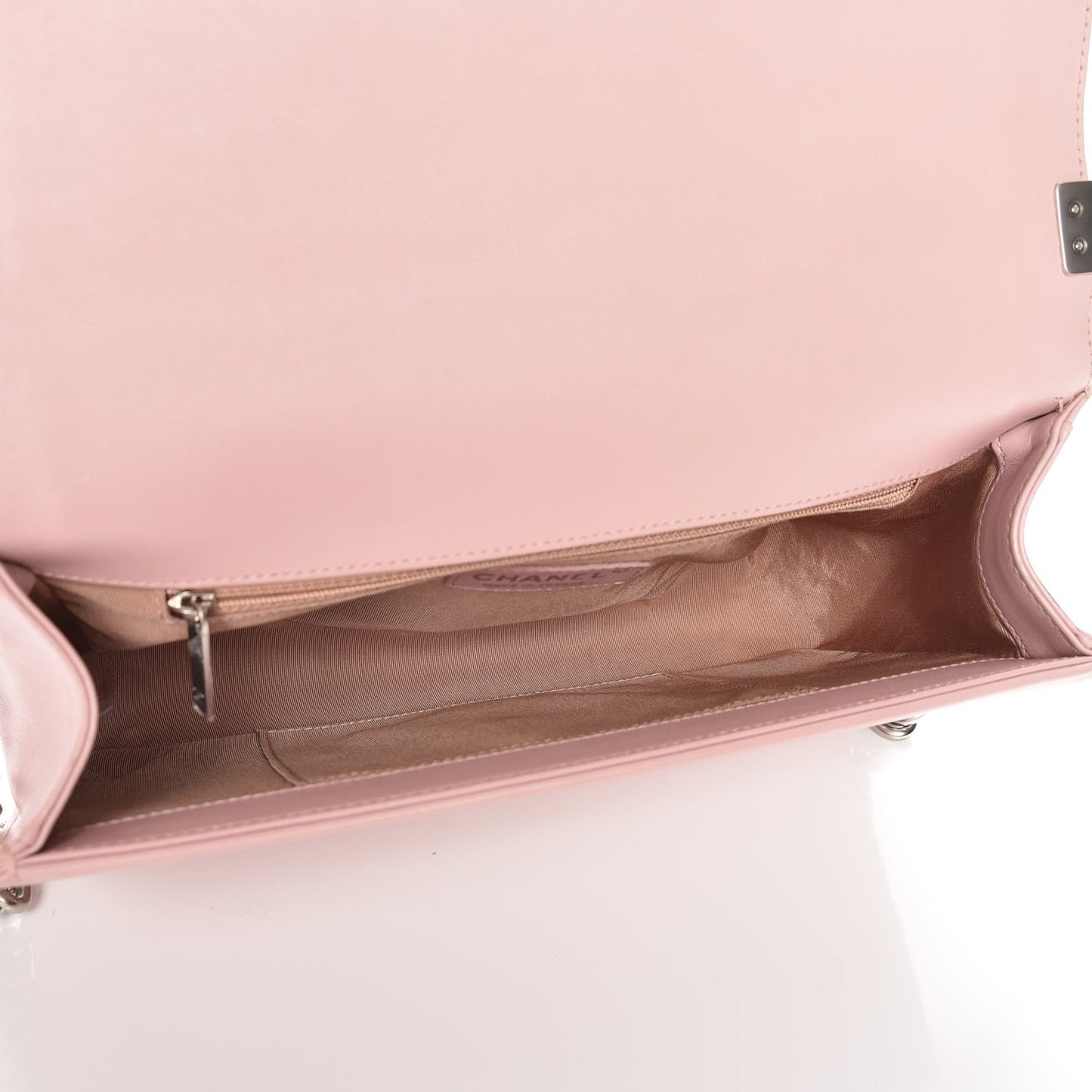 Calfskin Quilted New Medium Boy Flap Light Pink