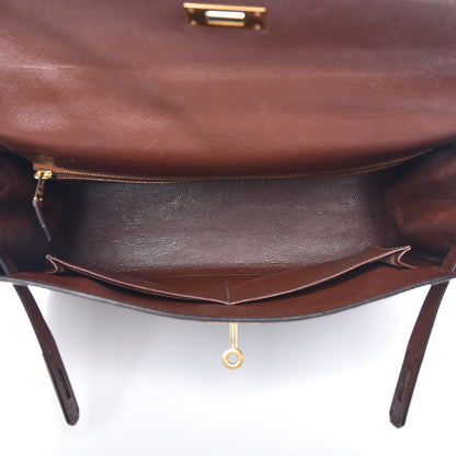 Hermes Courchevel Retourne Kelly 32 Chocolate 8 of 37