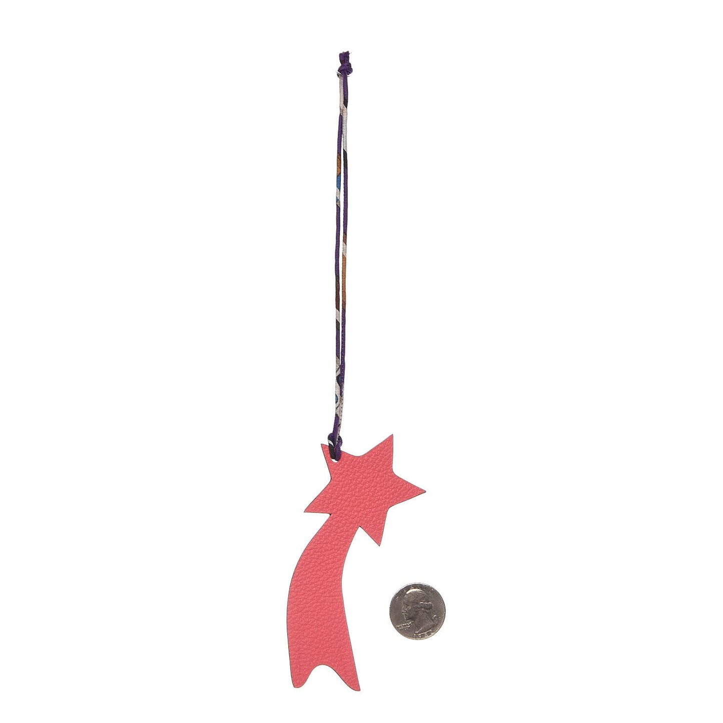 Togo Epsom Petit H Shooting Star Bag Charm Colvert Rose Tyrien