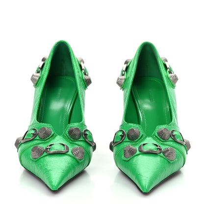 Balenciaga Agneau Arena Cagole 90mm Pumps 37 Vivid Green 2 of 8