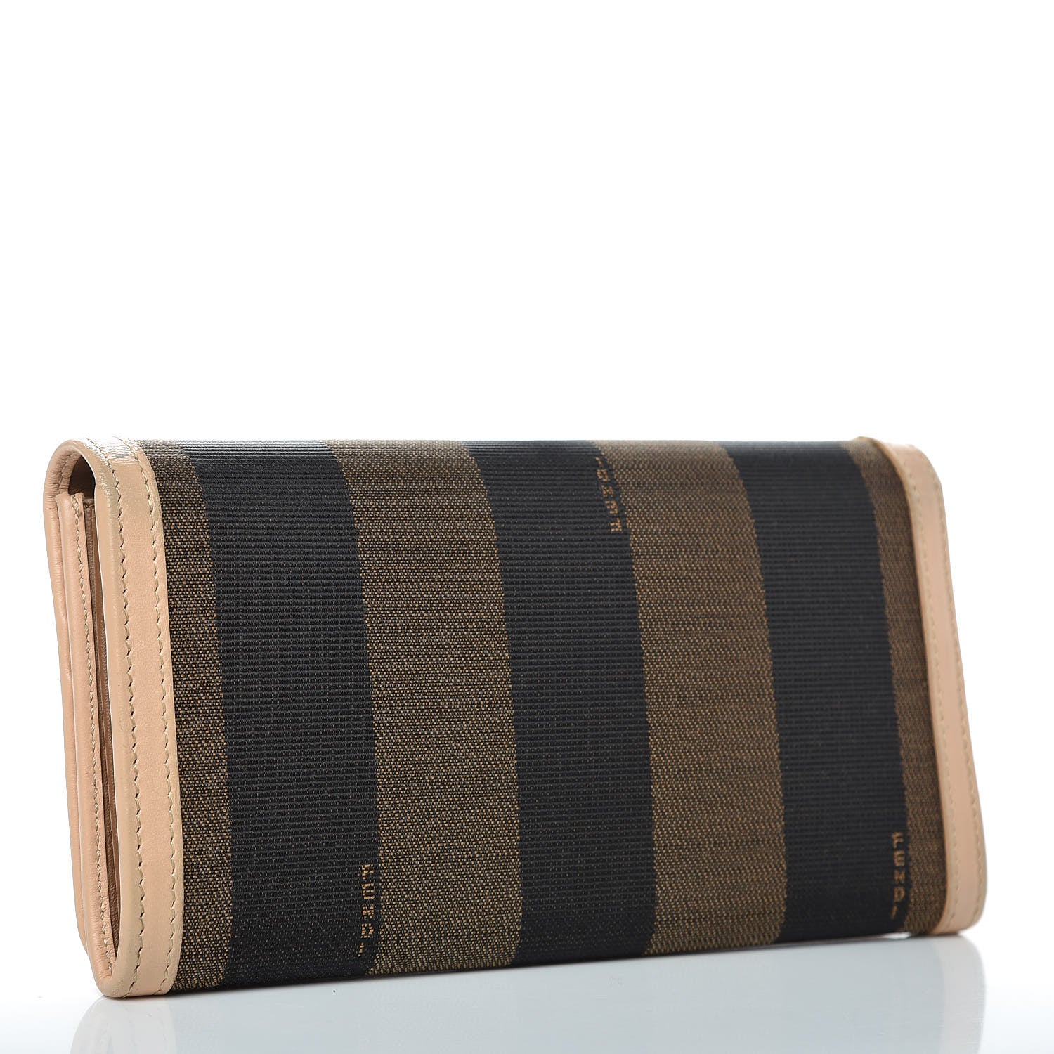 Fendi Pequin Continental Wallet Tobacco Beige 3 of 9