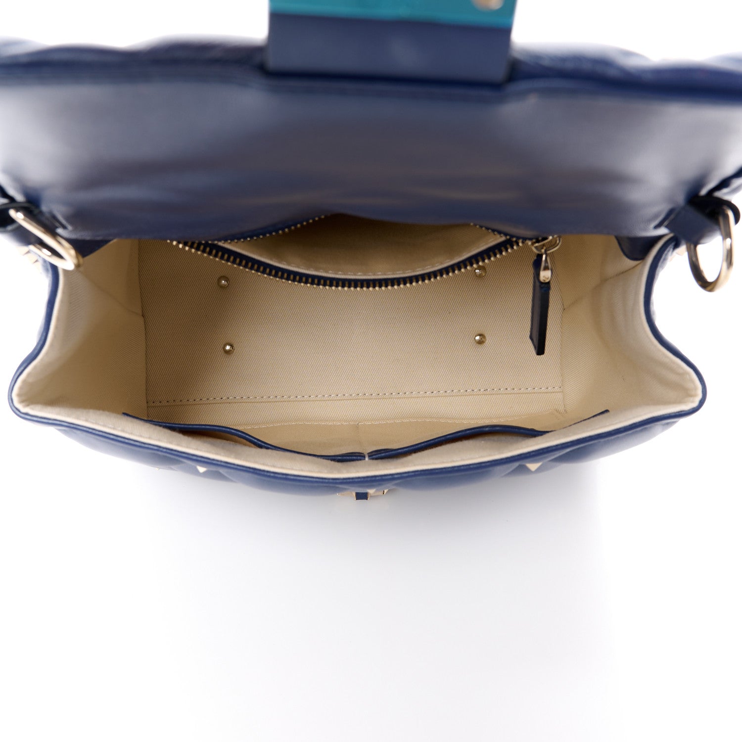 Valentino Garavani Nappa Medium Candystud Top Handle Bag Navy 5 of 11