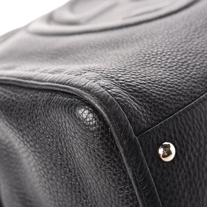 Gucci Pebbled Calfskin Medium Soho Shoulder Bag Black 9 of 12