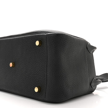 Hermes Taurillon Clemence Lindy 26 Black 10 of 10