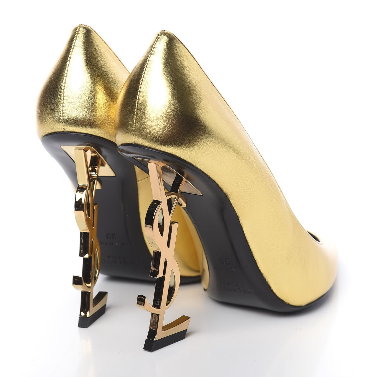 Calfskin Opyum 100 Pumps 39 Gold