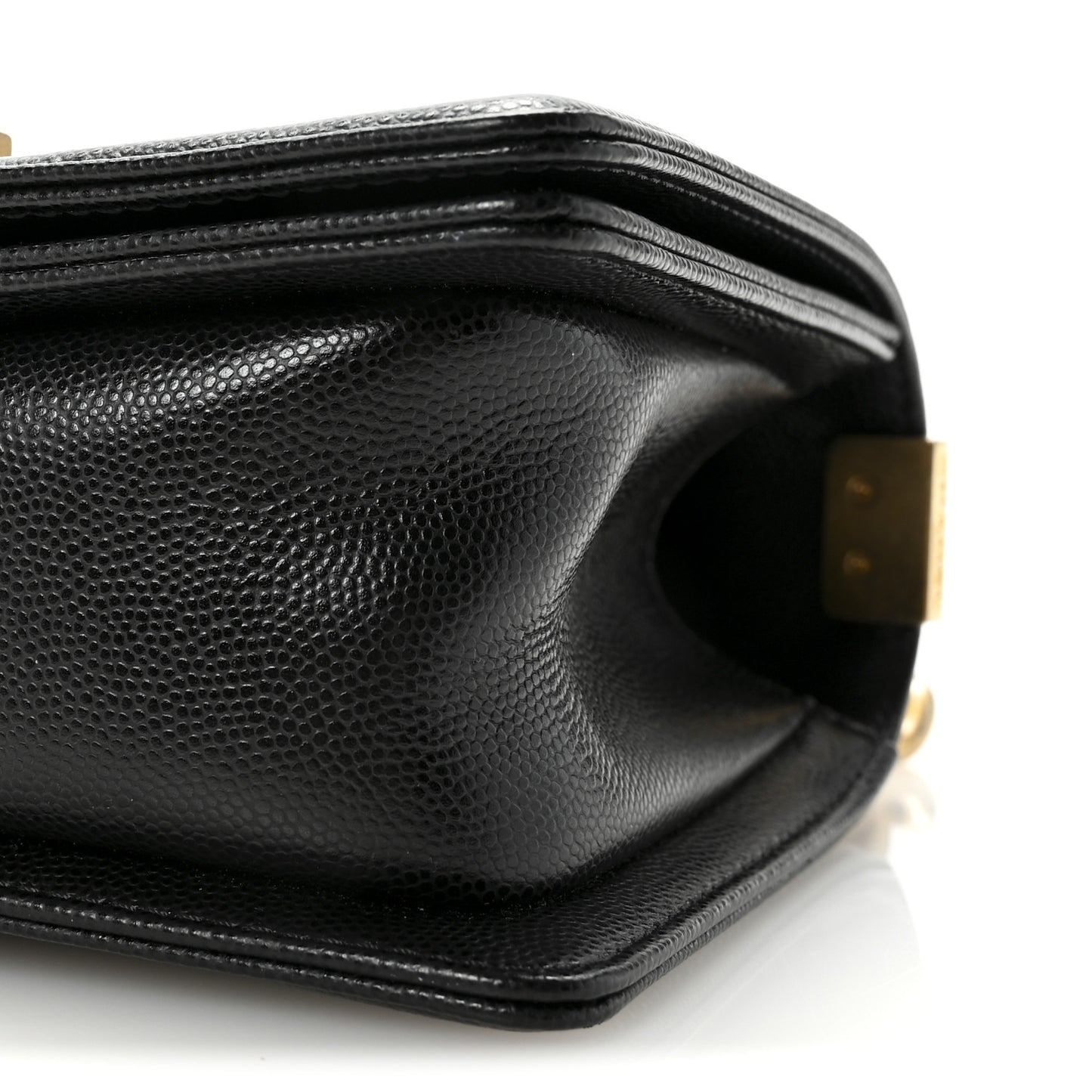 Caviar Quilted Small Boy Flap Black