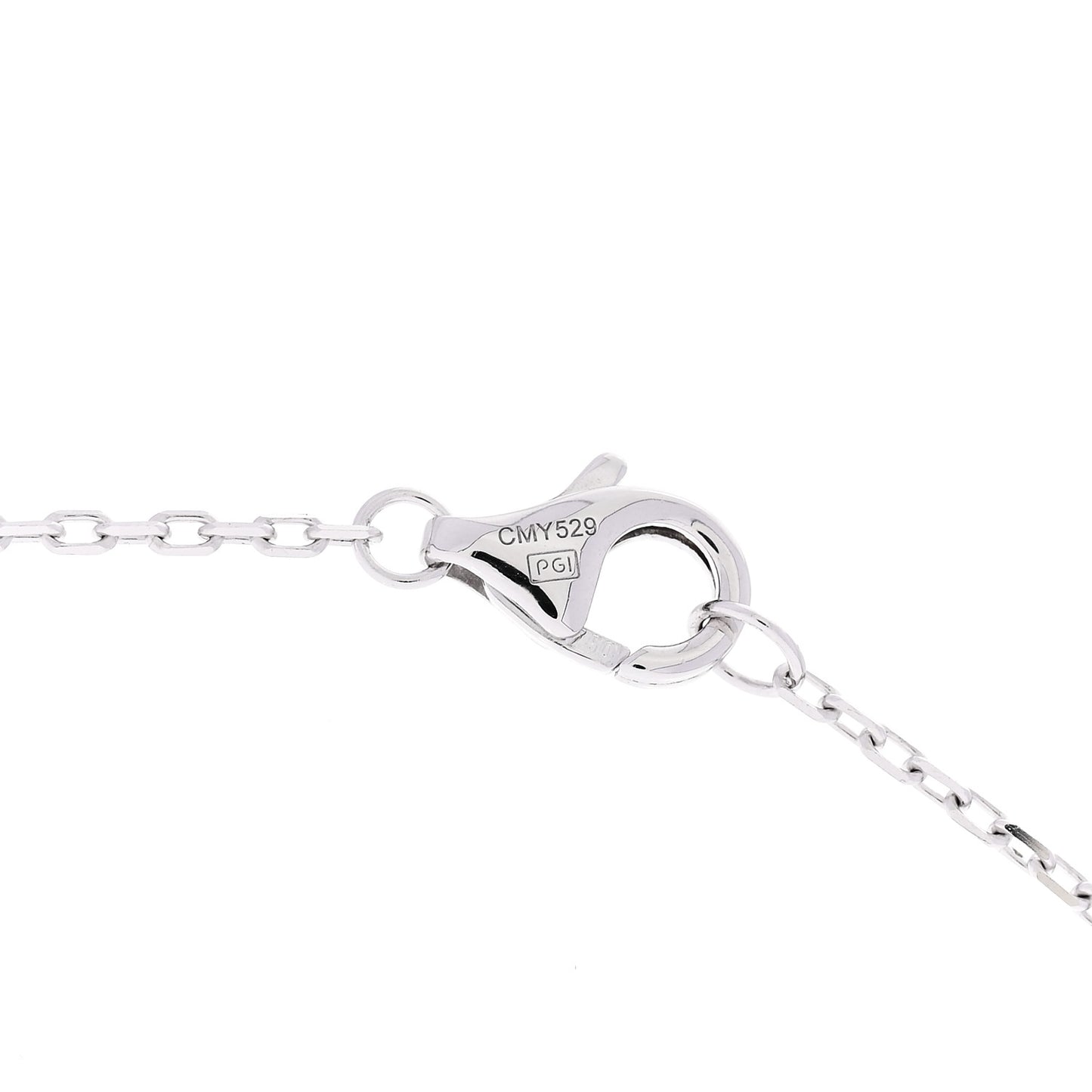 18K White Gold Black Ceramic Diamond Small Trinity Pendant Necklace