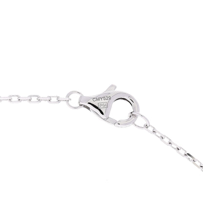 Cartier 18K White Gold Black Ceramic Diamond Small Trinity Pendant Necklace 4 of 6