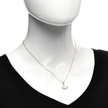 Bulgari 18K Rose Gold Diamond Mother of Pearl Small Divas' Dream Pendant Necklace 2 of 5
