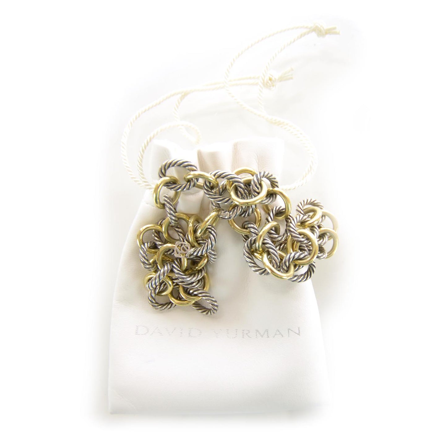 Sterling Silver and 18k Large Oval Link Necklace