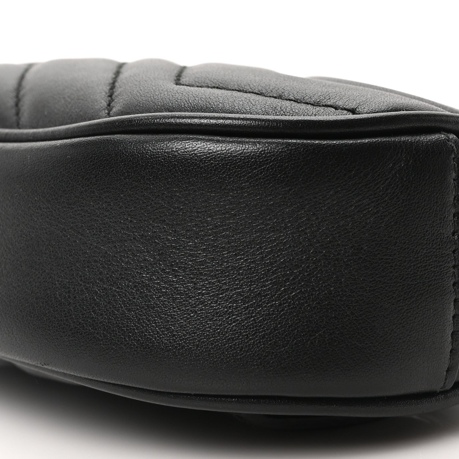 Gucci Calfskin Matelasse GG Marmont Belt Bag 95 38 Black 10 of 10