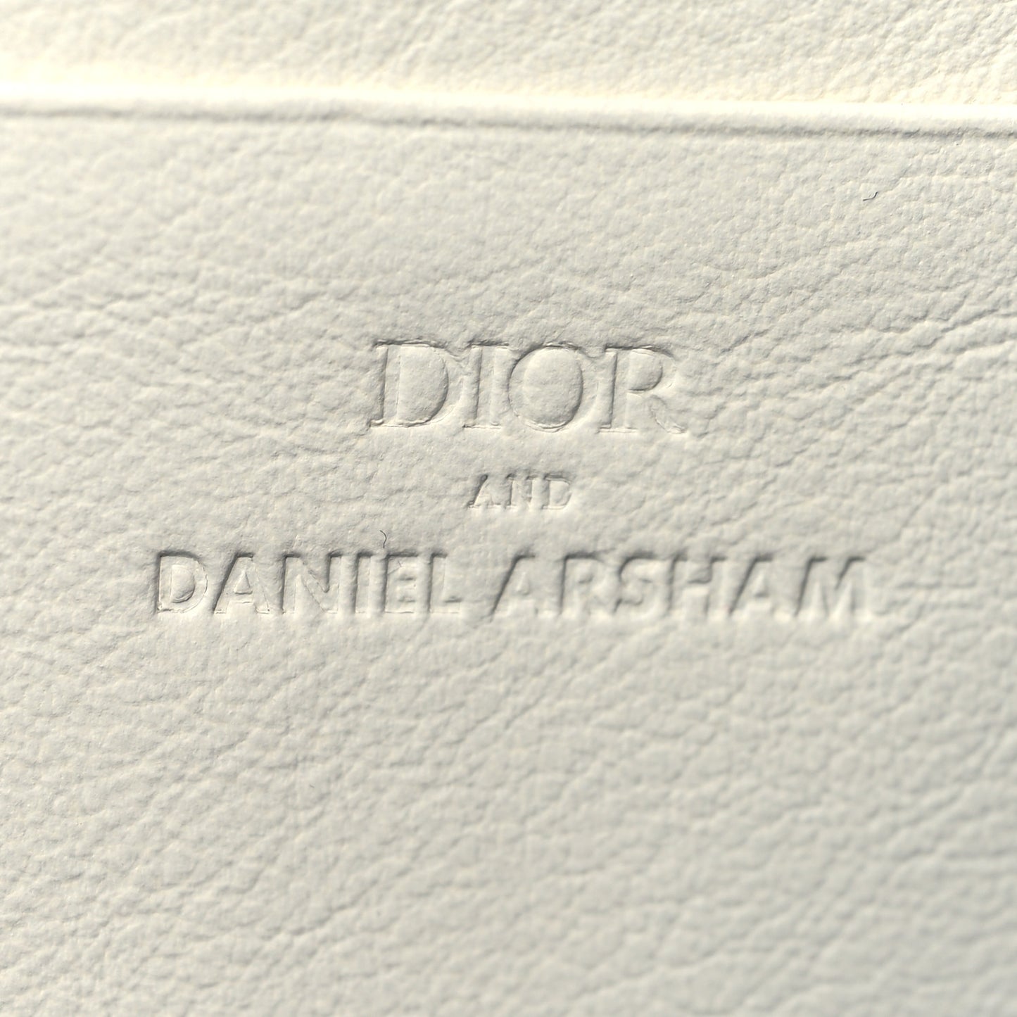 X DANIEL ARSHAM Grained Calfskin Newspaper Messenger White