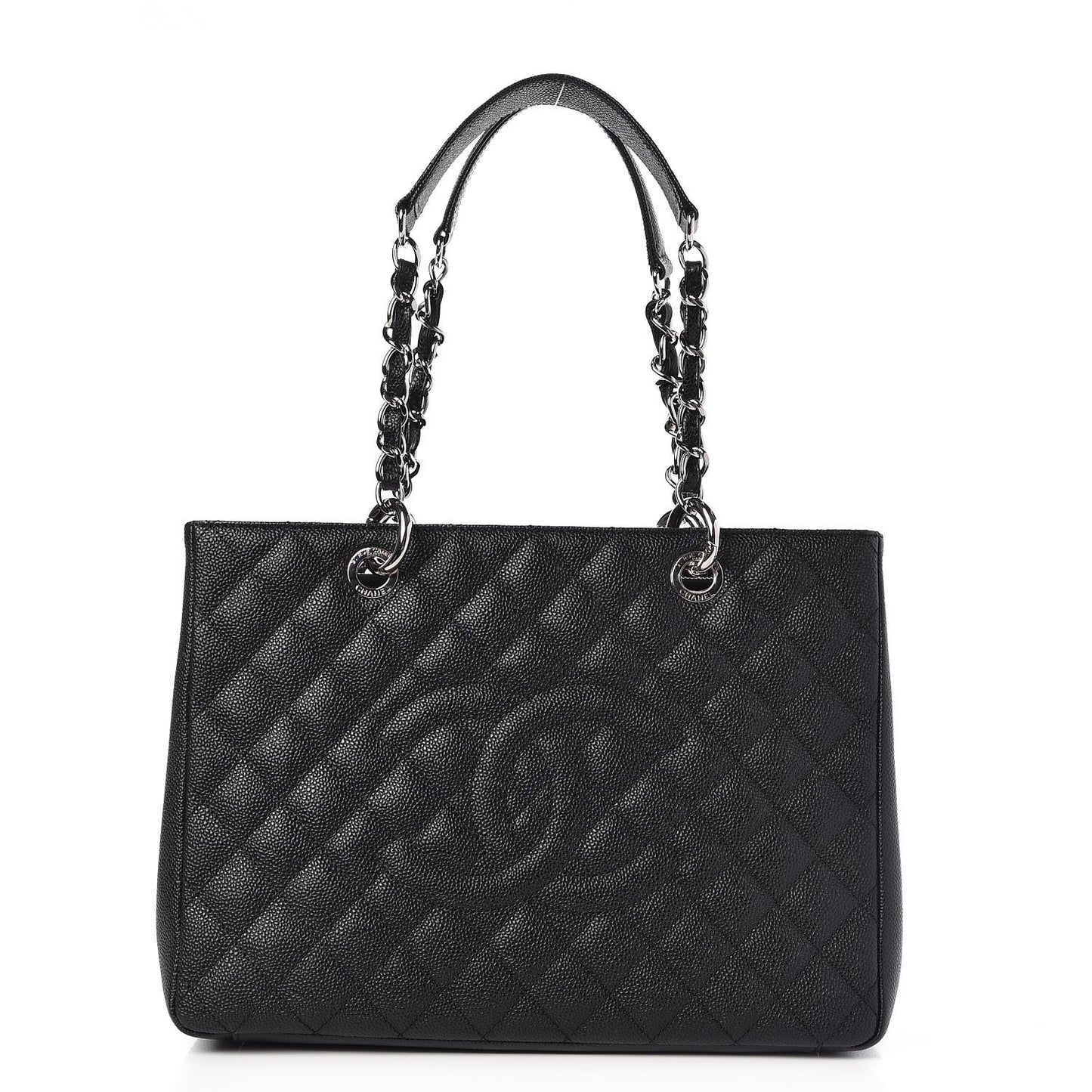 Caviar Quilted Grand Shopping Tote GST Black