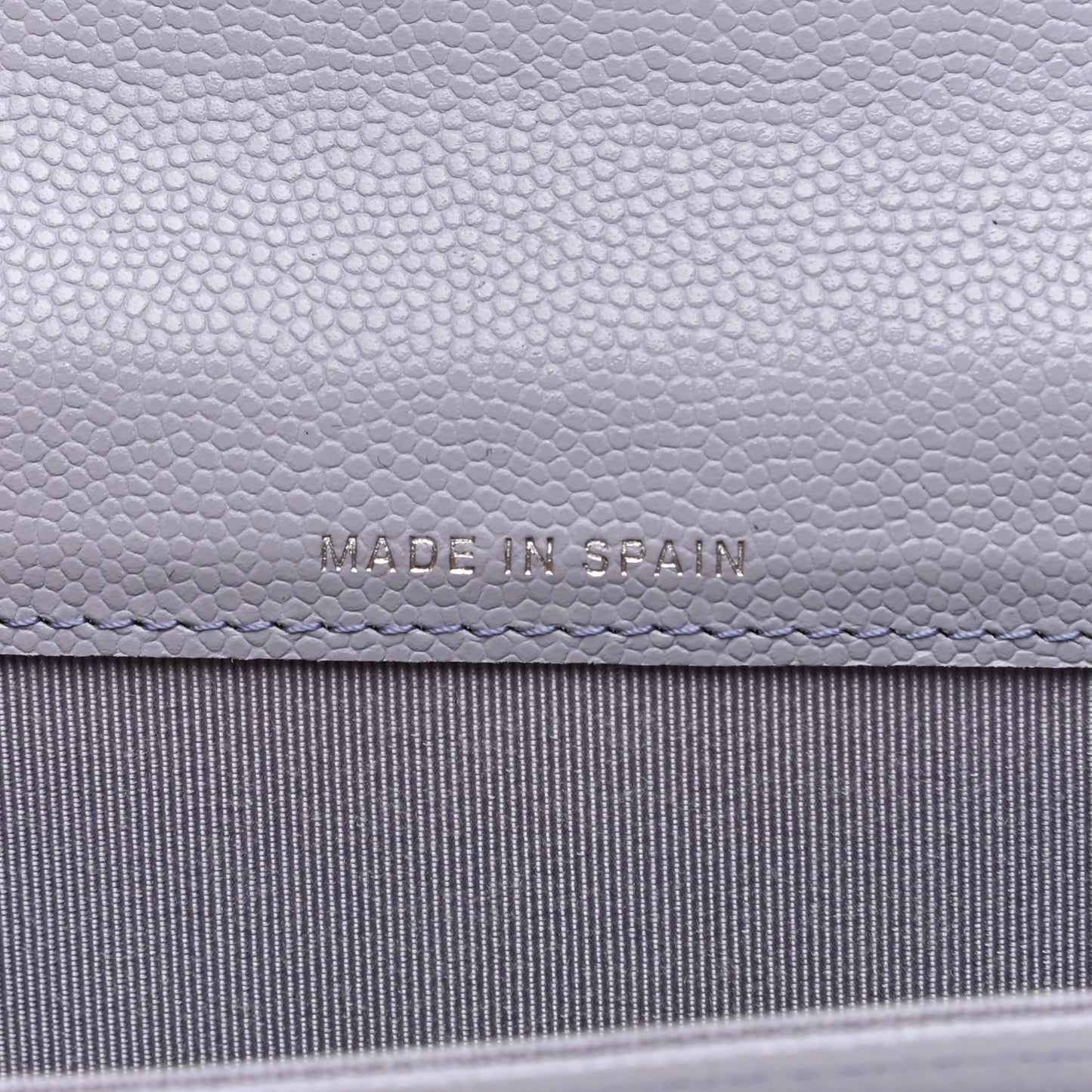 Caviar Quilted Flap Card Holder Wallet Light Purple