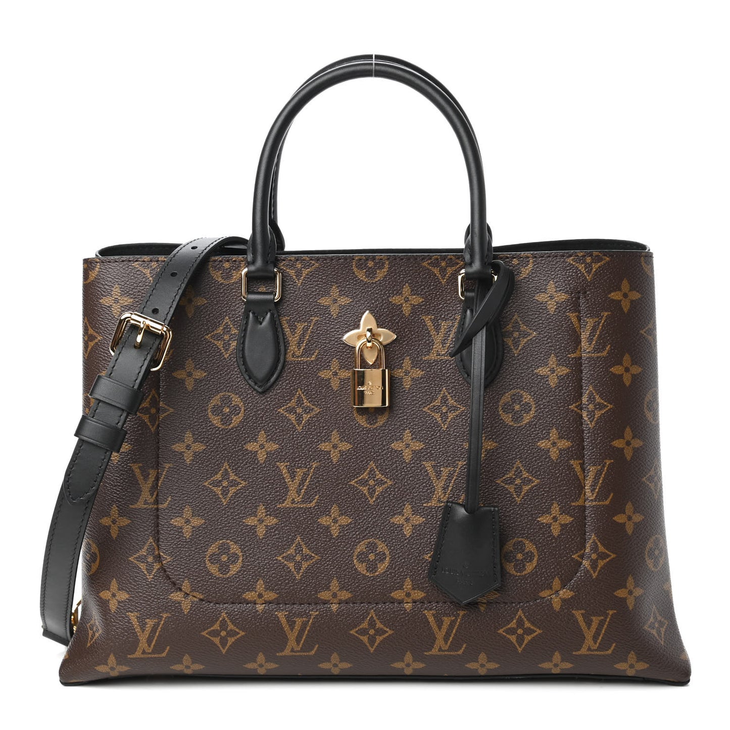 Monogram Flower Tote Black