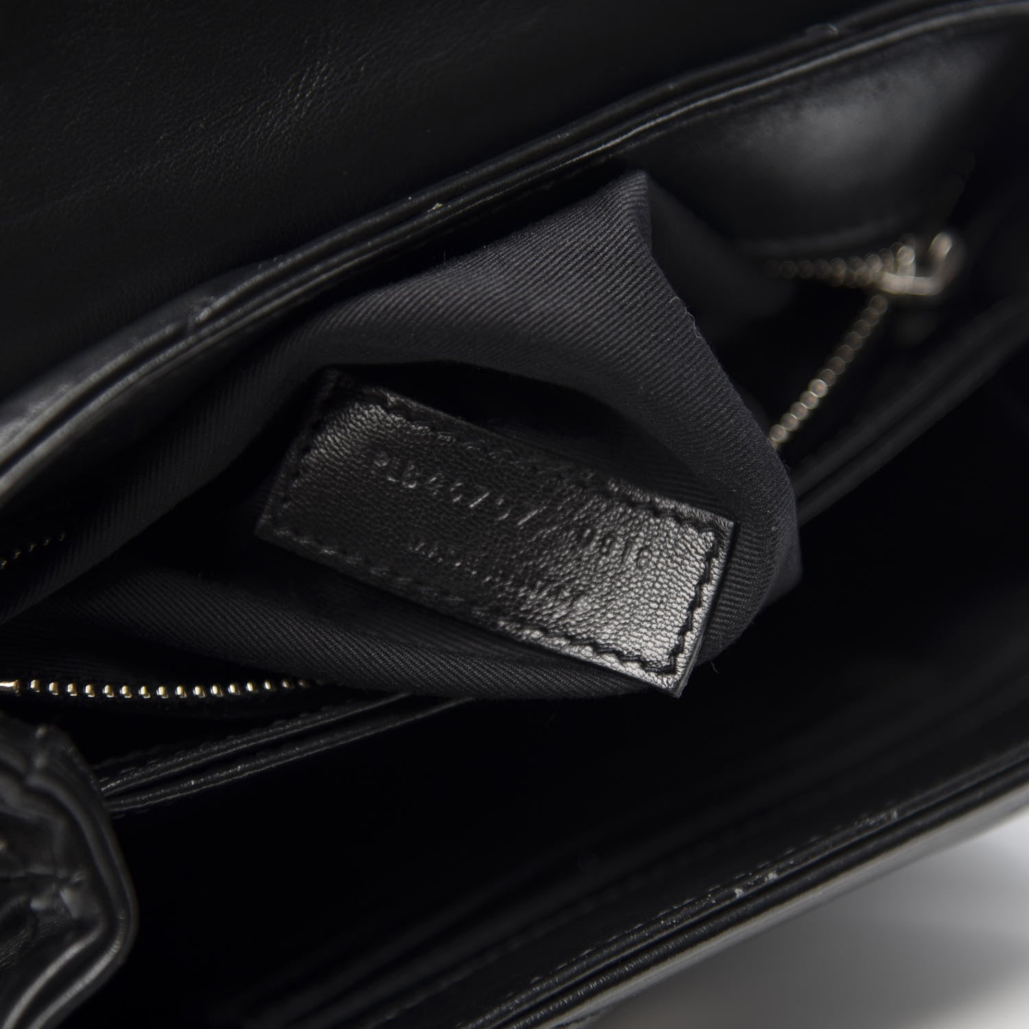 Saint Laurent Calfskin Y Quilted Monogram Toy Loulou Crossbody Bag Black 7 of 11