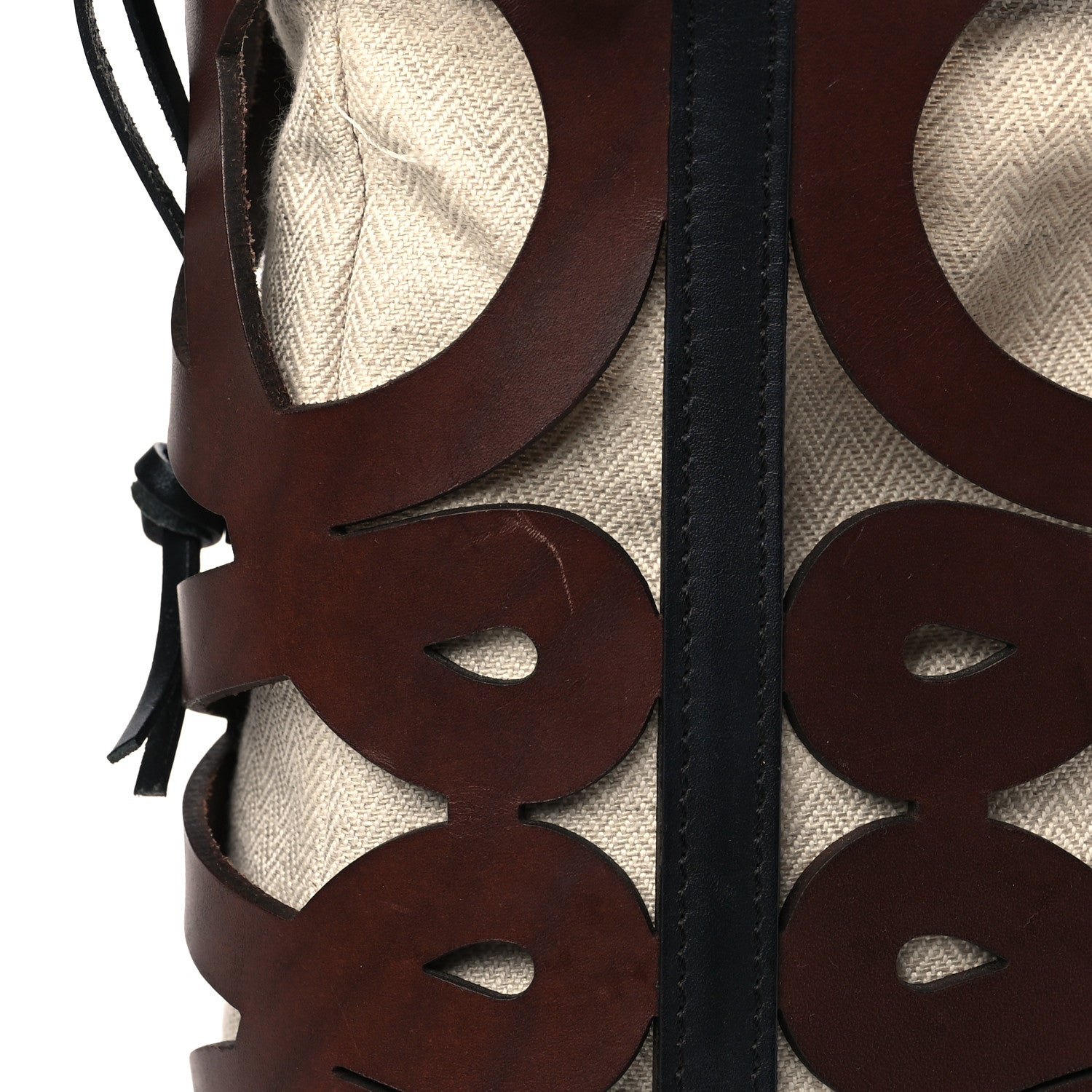 Loewe Smooth Calfskin Small Anagram Cutout Tote Brown Black 4 of 9