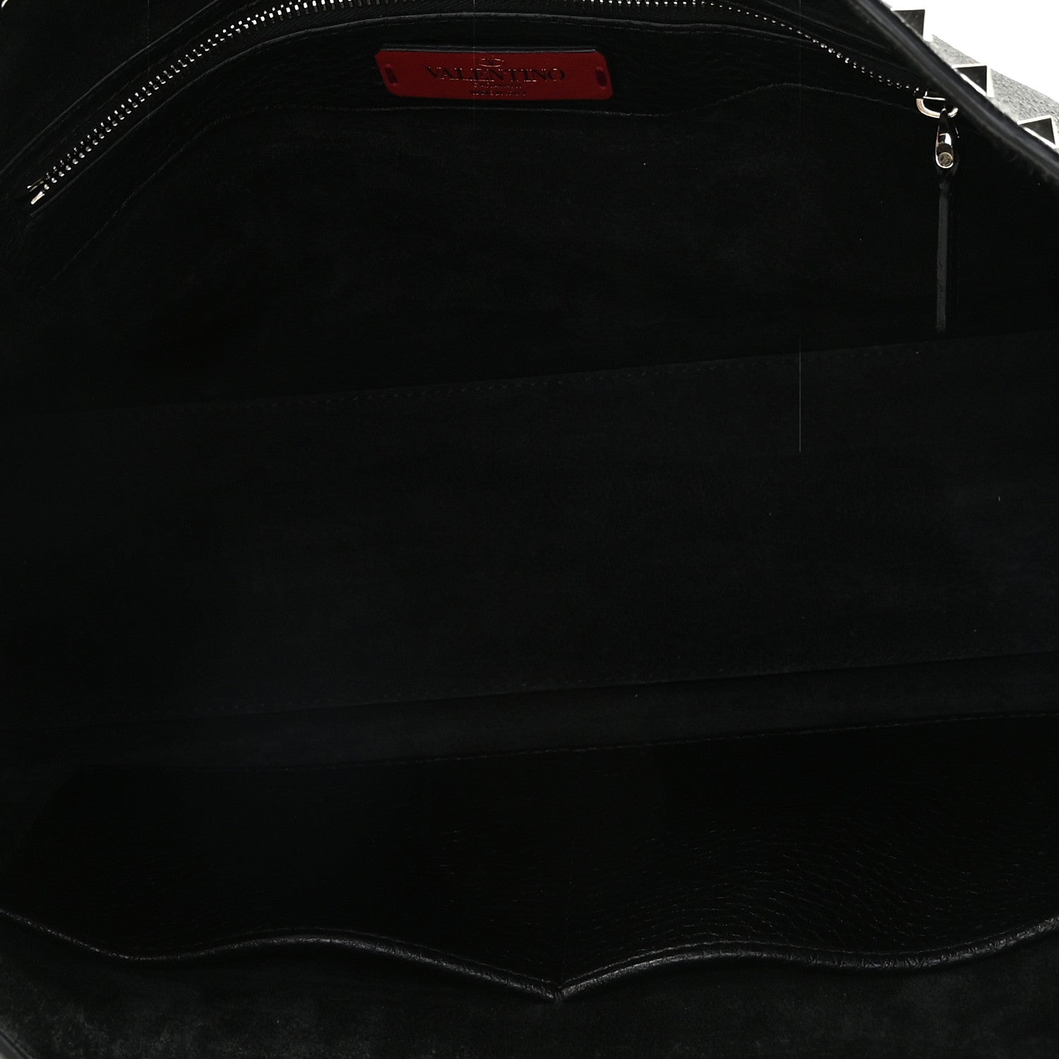 Valentino Garavani Grained Calfskin Small Rockstud Shoulder Tote Black 8 of 8