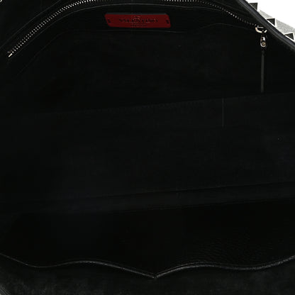 Valentino Garavani Grained Calfskin Small Rockstud Shoulder Tote Black 8 of 8