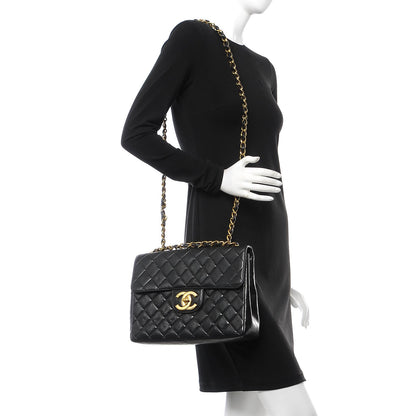 Chanel Lambskin Quilted Jumbo Single Flap Black 2 of 16