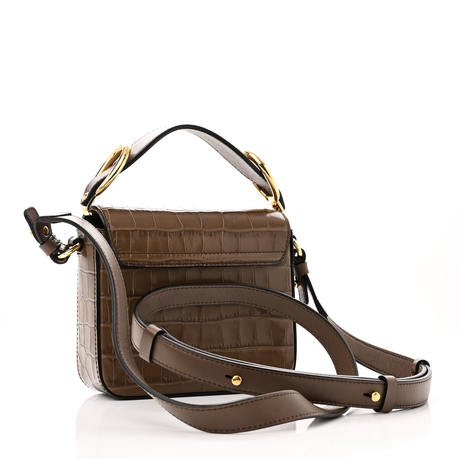 Chloe Calfskin Crocodile Embossed Mini C Bag 2 of 10