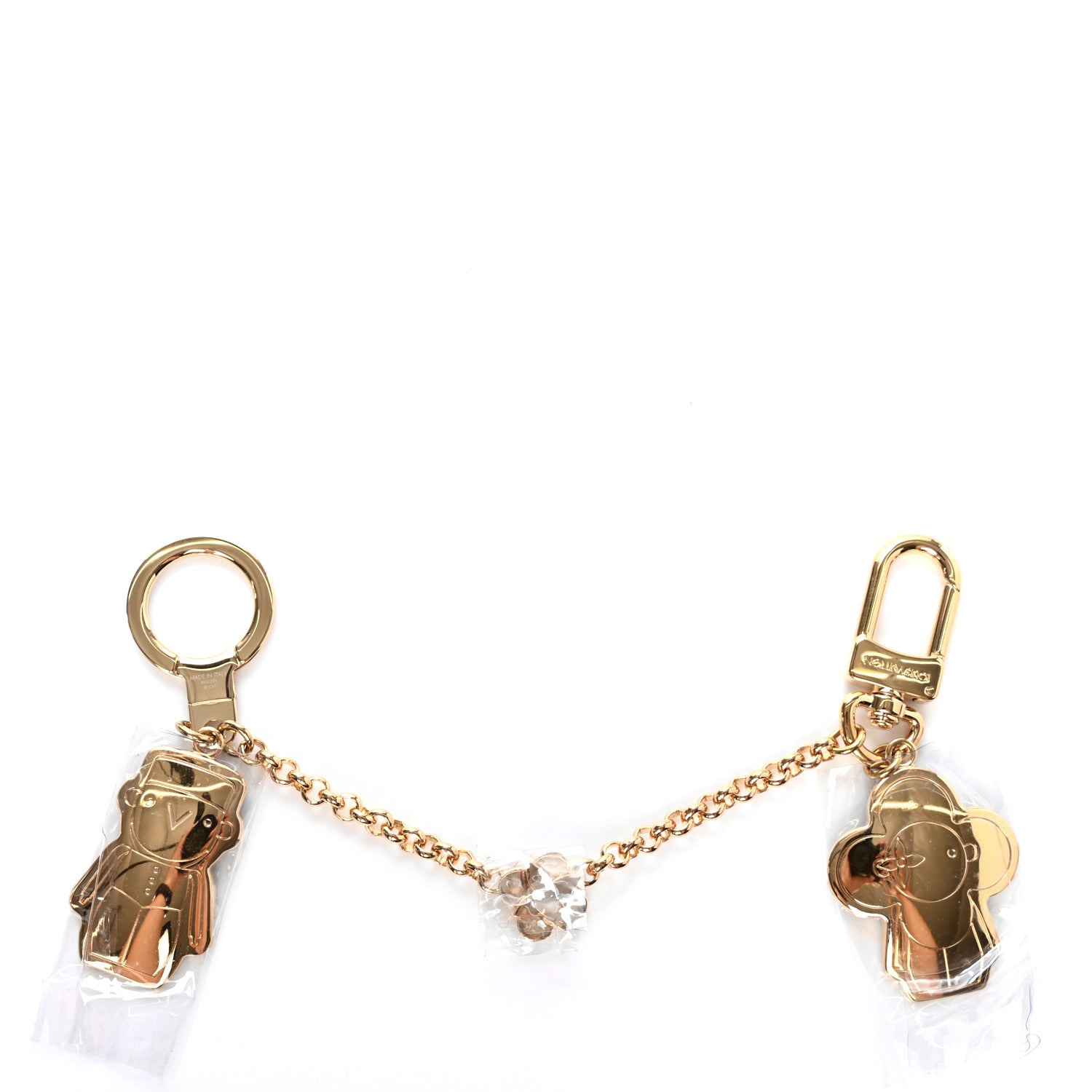 Louis Vuitton Metal Monogram Gaston & Vivienne Best Friend Bag Charm Key Holder Gold 1 of 6
