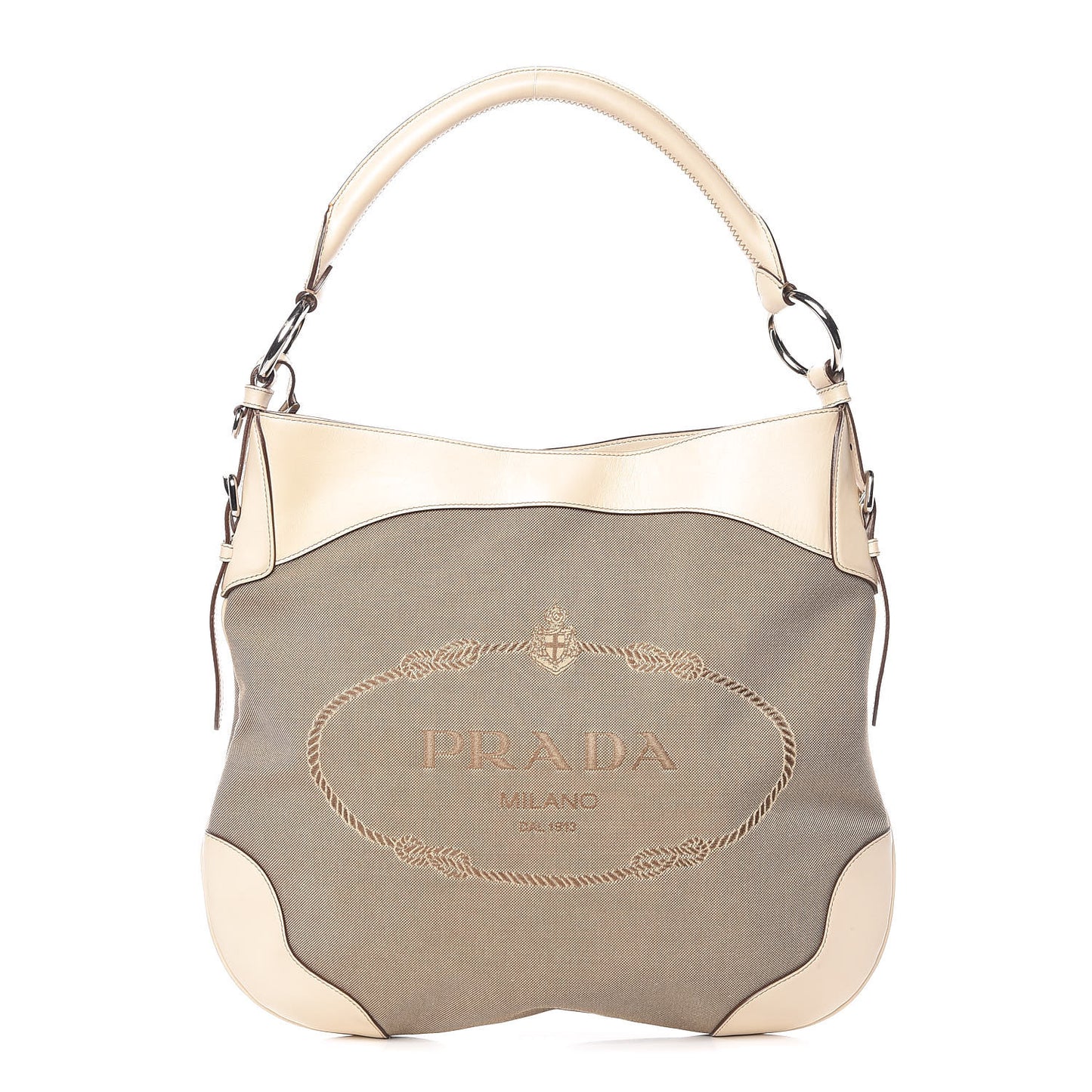 Jacquard Logo Shoulder Bag Corda Cera