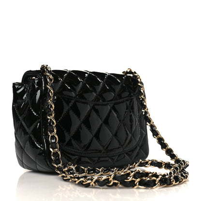 Chanel Patent Calfskin Quilted Mini Square Flap Black 2 of 8
