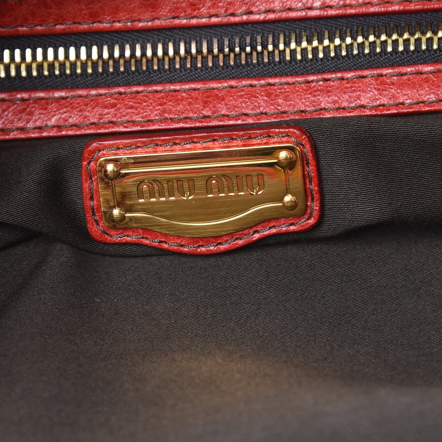 Nappa Frame Lux Top Handle Rosso