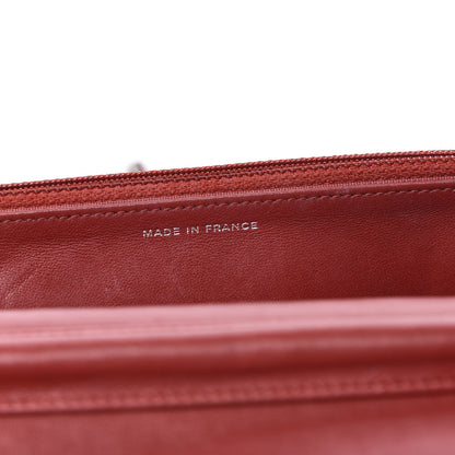 Chanel Lambskin Quilted Wallet On Chain WOC Red 8 of 12