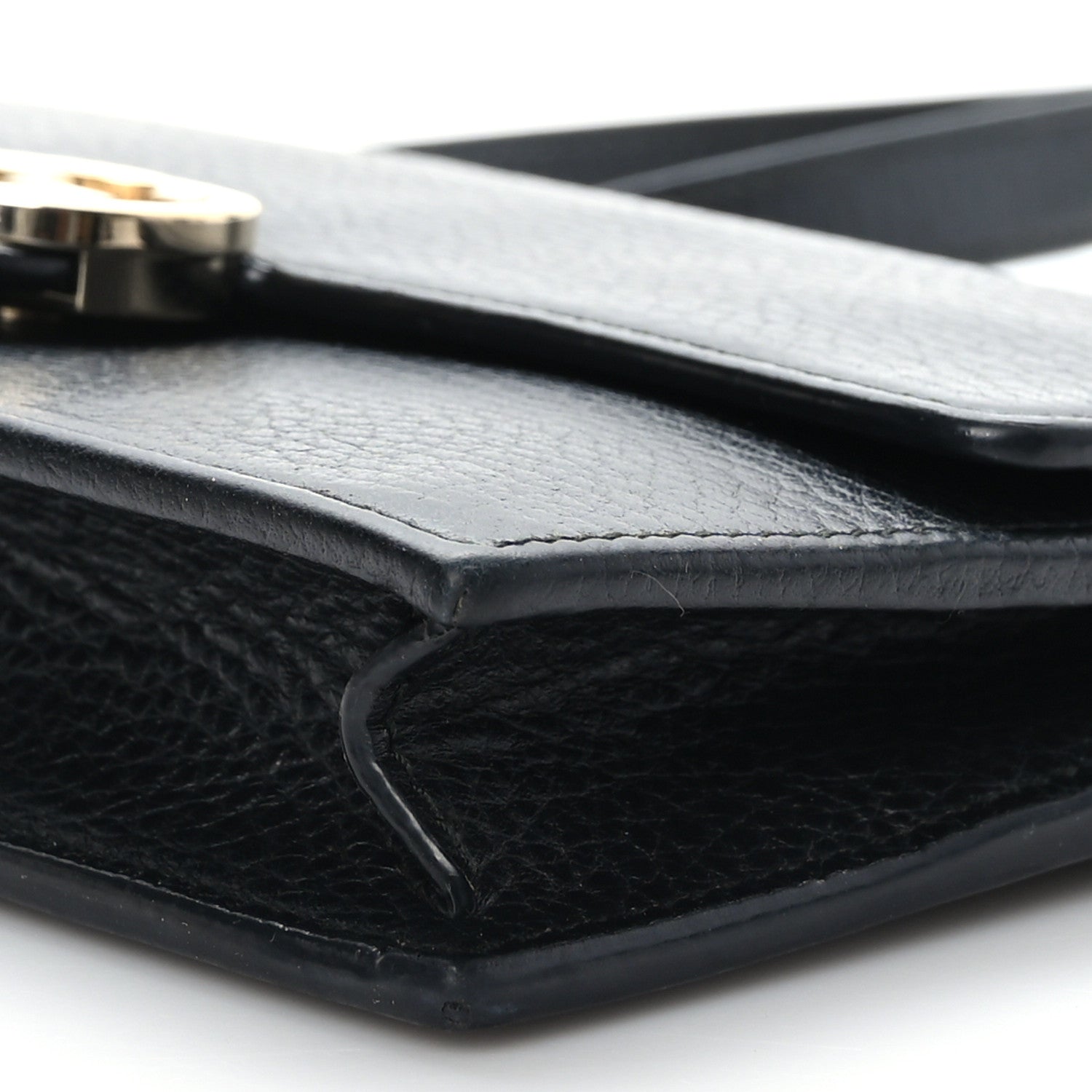 Gucci Dollar Calfskin Interlocking G Chain Wallet Black 8 of 8