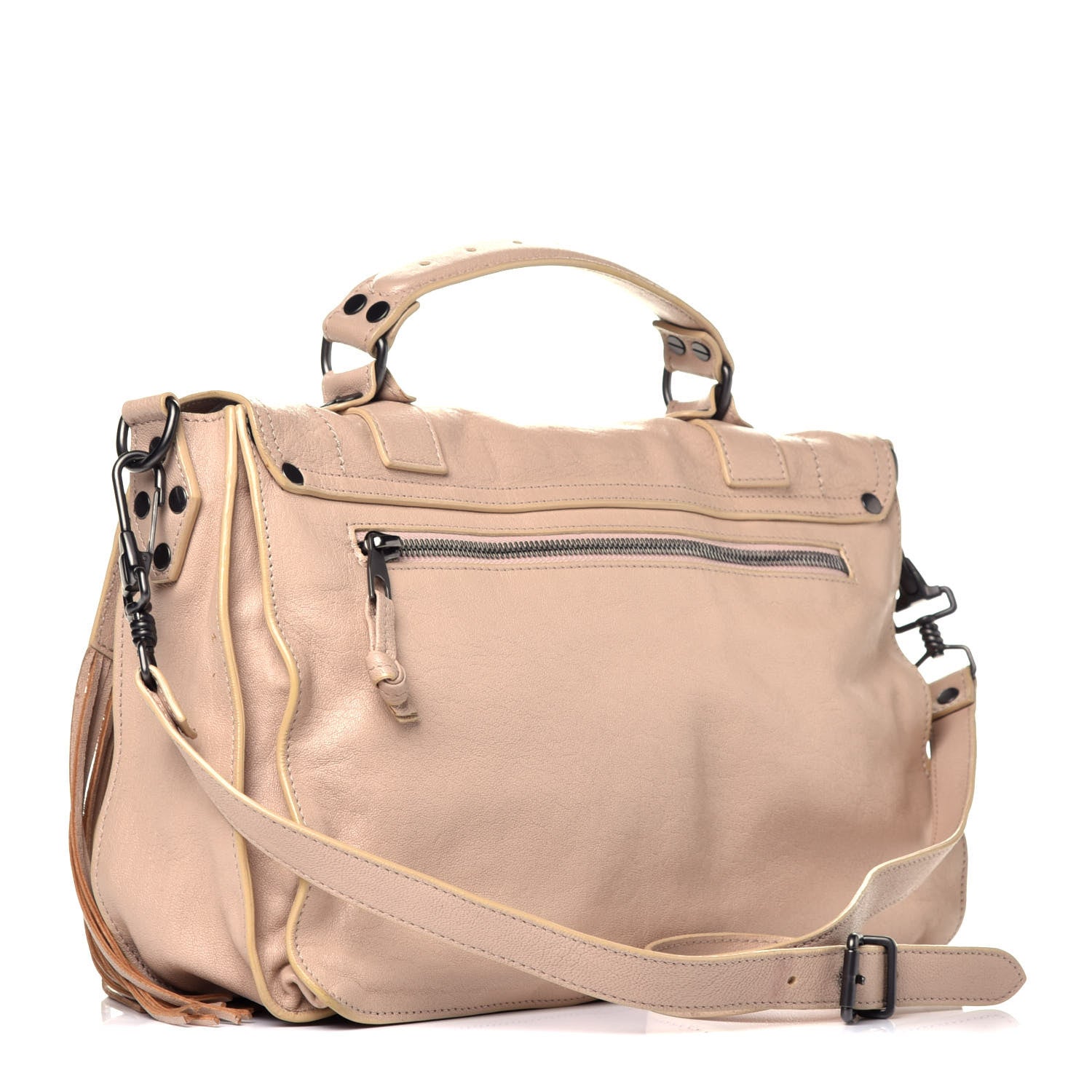Proenza Schouler Lambskin Fringe Medium PS1 Satchel Nude 4 of 10