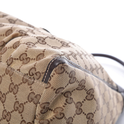 Gucci Monogram Large D Gold Hobo Dark Brown 14 of 23