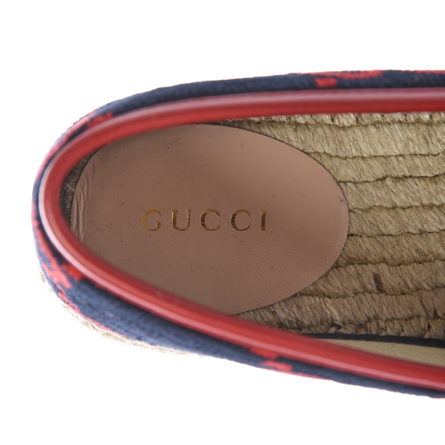 Gucci Terry Cloth GG Monogram Espadrilles 38 Blue Red 7 of 8