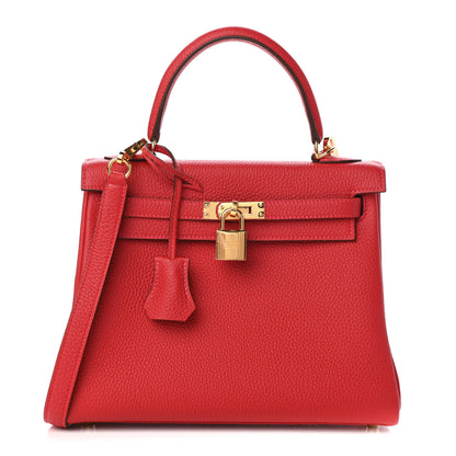 Hermes Togo Kelly Retourne 25 Rouge Casaque 1 of 10