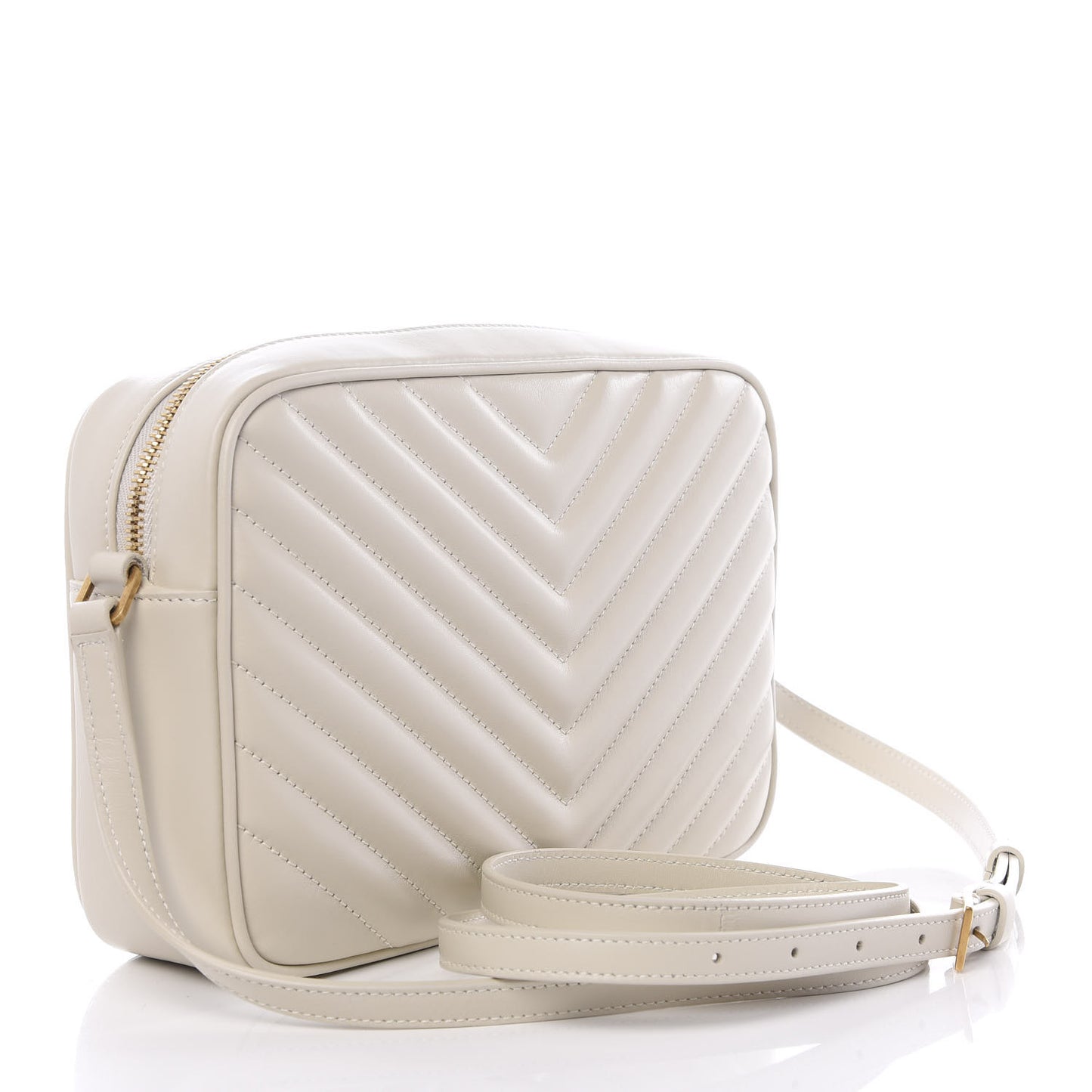 Calfskin Matelasse Monogram Lou Camera Bag Crema Soft