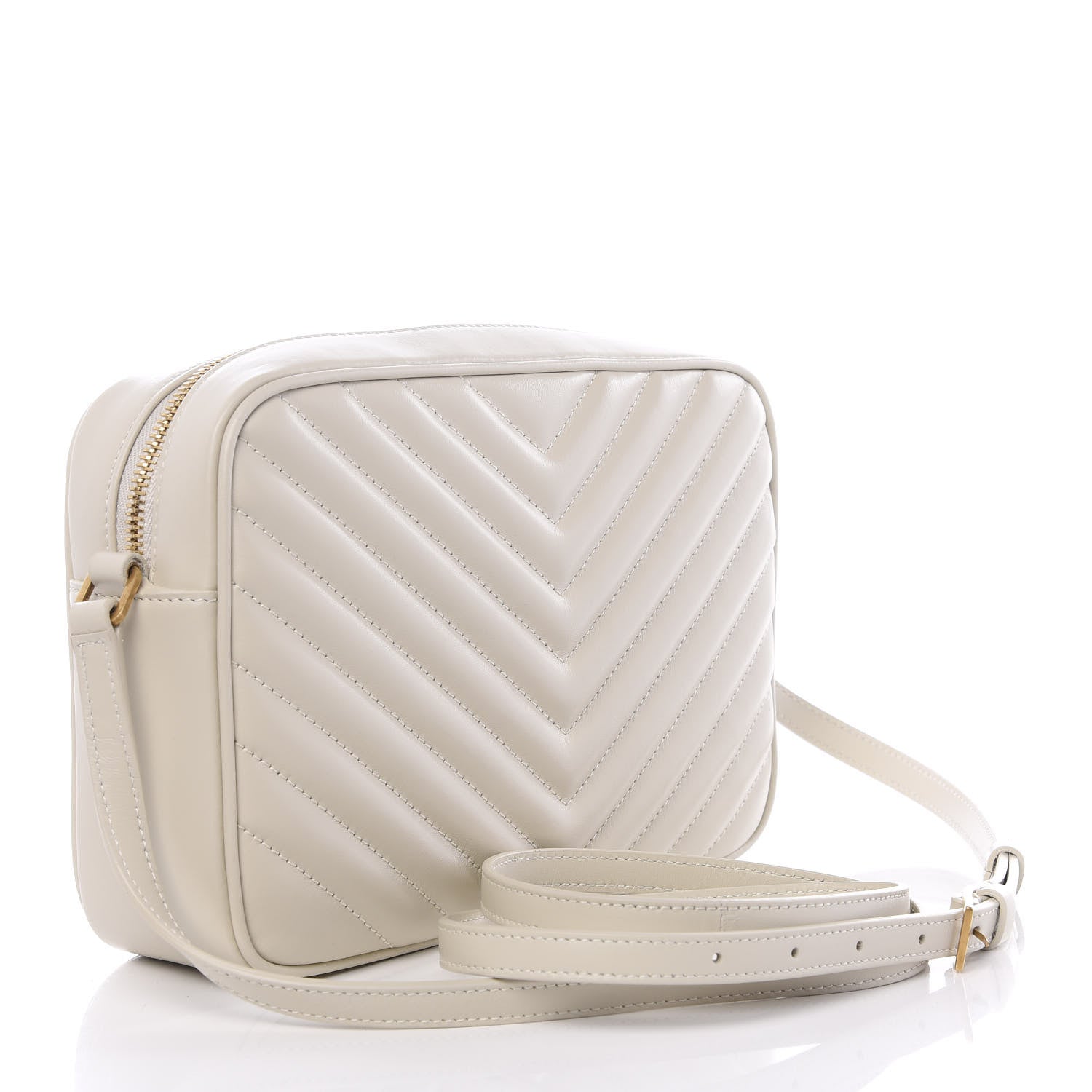 Saint Laurent Calfskin Matelasse Monogram Lou Camera Bag Crema Soft 2 of 8