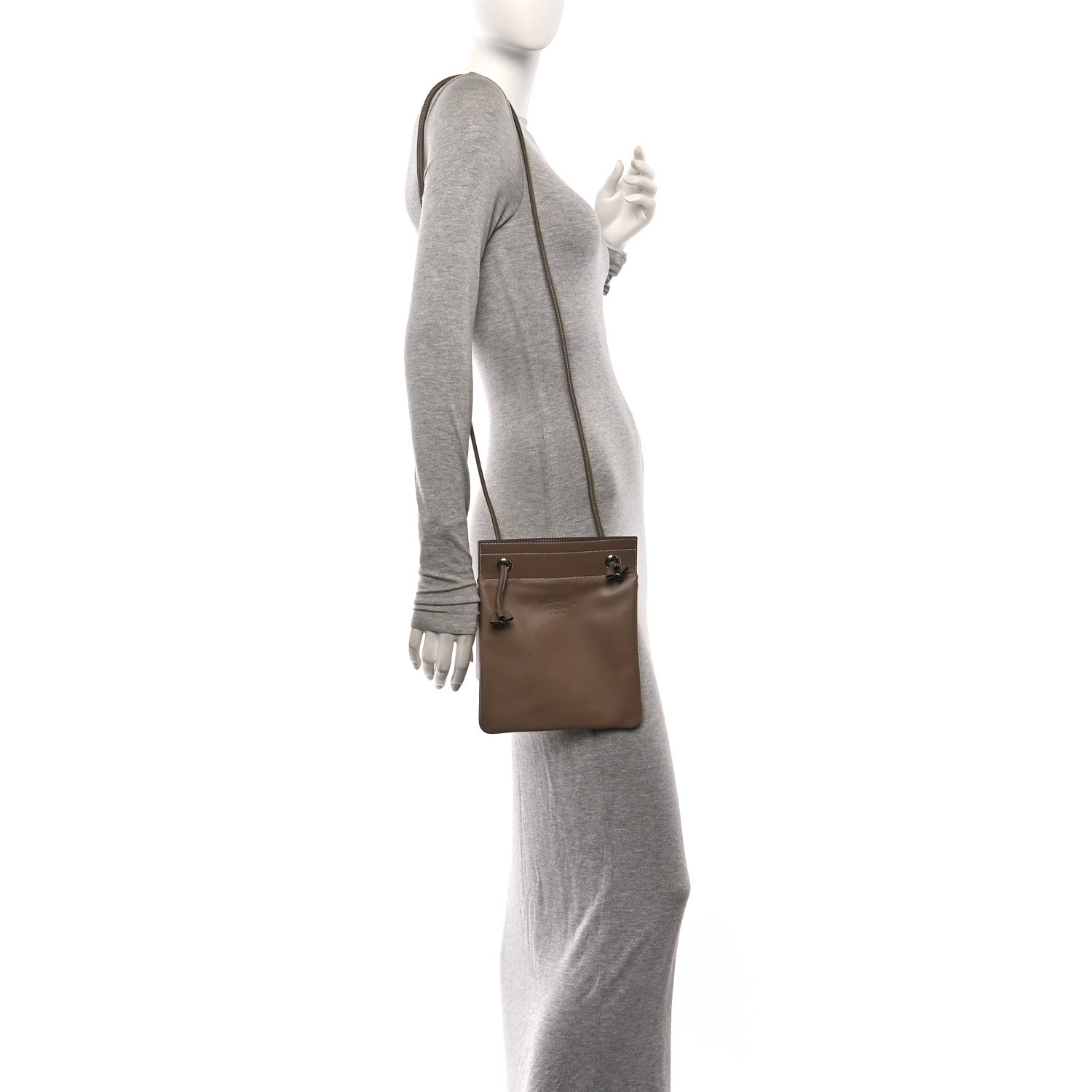 Hermes Milo Lambskin Swift Mini Aline Etoupe 2 of 11