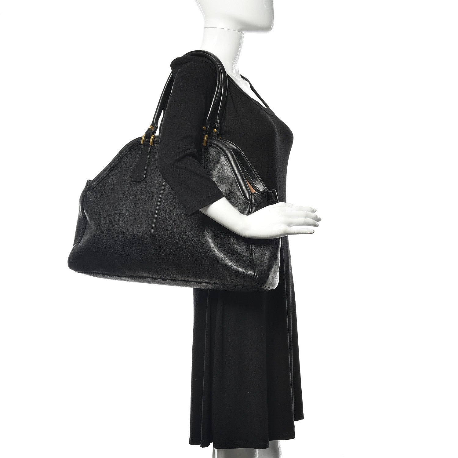 Gucci Calfskin Large Re(Belle) Top Handle Bag Black 2 of 10