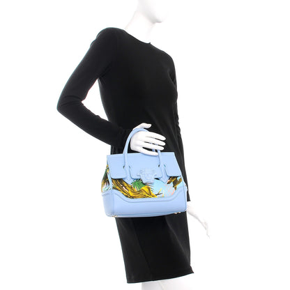 Versace Calfskin Canvas Medium Palazzo Empire Bag Desert Palm 3 of 10