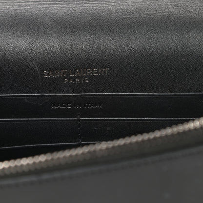 Saint Laurent Smooth Calfskin Classic Monogram Pins Kate Tassel Chain Wallet Black 6 of 18
